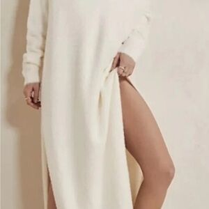 Free People Cream Sweater Dress